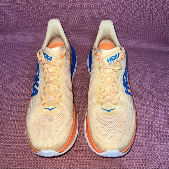 Hoka One One Mach 5 Running Shoes men’s size 8.5 Orange Blue - Picture 4 of 9